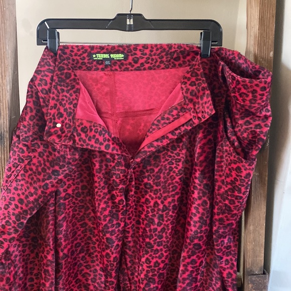 TUNNEL VISION VINTAGE VELVET ANIMAL PRINT PANTS HIPPIE ROCKABILLY PIN UP 4 XL - Picture 7 of 7